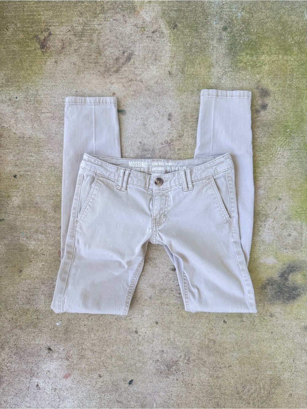 Mossimo Supply Co. Beige Low-Rise Skinny Pants